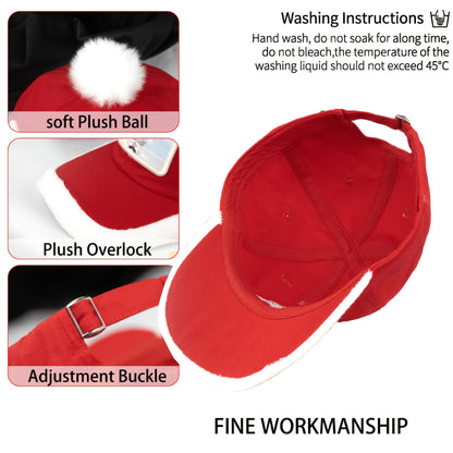 1pc Snowman Gnome Santa Baseball Cap Christmas Hats for Women Men'S Hat Red Xmas Hat for New Year Holiday Party