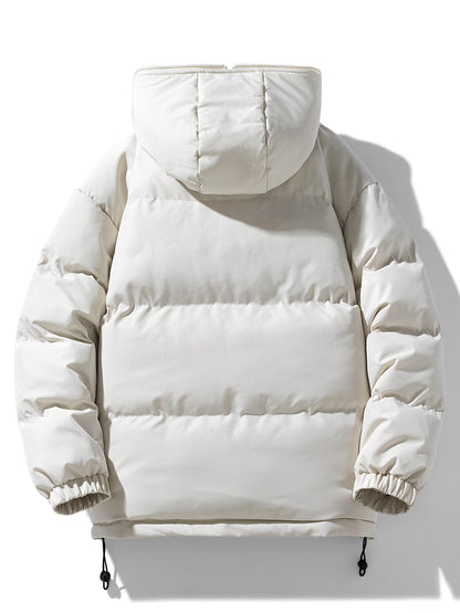 Men's Casual Reversible Padded Jacket, Warm Thick Coat For Fall Winter