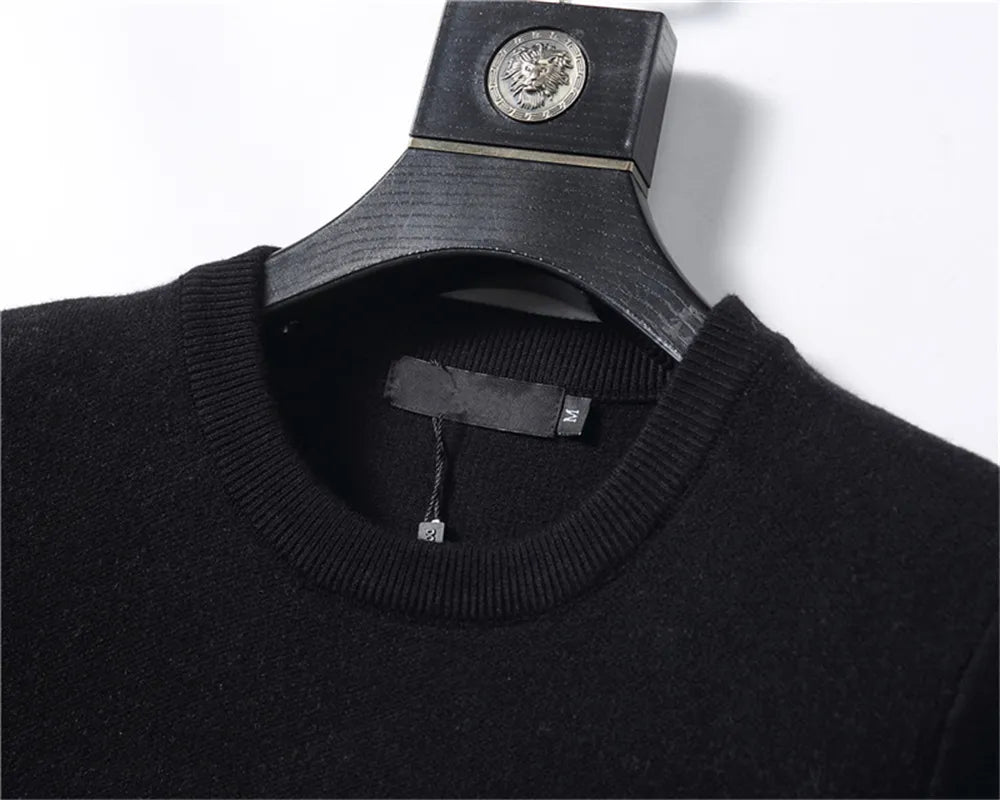 Designer Sweater Man for Woman Knit Crow Neck Womens Fashion Letter Black Long Sleeve Clothes Pullover Oversized Blue Top M-3XL A1