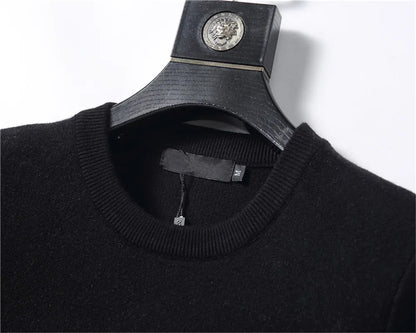 Designer Sweater Man for Woman Knit Crow Neck Womens Fashion Letter Black Long Sleeve Clothes Pullover Oversized Blue Top M-3XL A1
