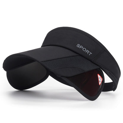 Quick-Fit Retractable Visor Cap - Wide-Brim Sunshade for Golf, Beach & Tennis - UV-Blocking, Ventilated, Anti-UV Protection - Ideal for Men & Womens Outdoor Adventures