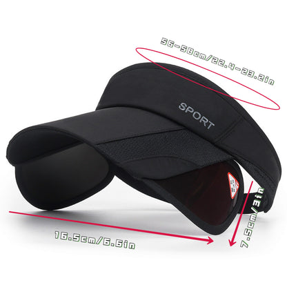Quick-Fit Retractable Visor Cap - Wide-Brim Sunshade for Golf, Beach & Tennis - UV-Blocking, Ventilated, Anti-UV Protection - Ideal for Men & Womens Outdoor Adventures