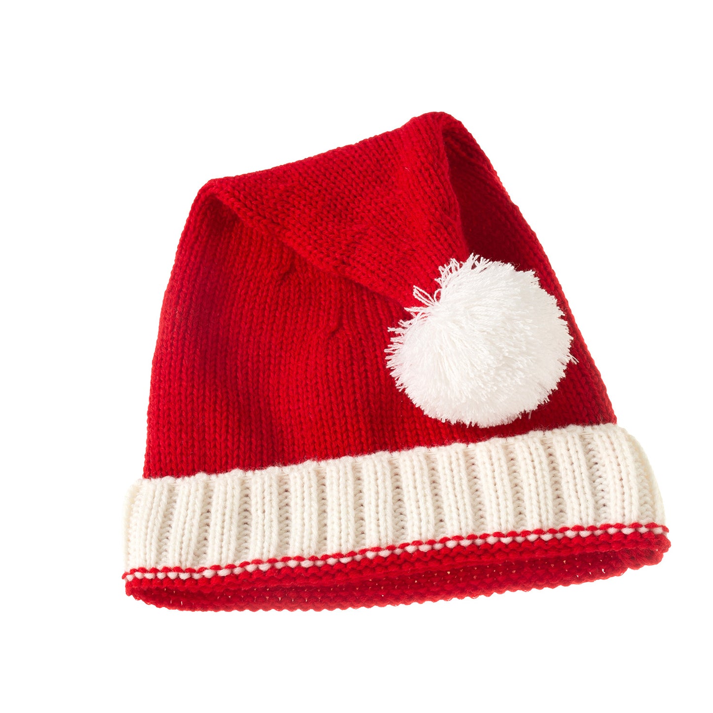 1pc Adorable Knitted Santa Hat with Pompom - Beanies for Women and Men - Soft, Warm, and Festive Christmas Gift and Party Decoration