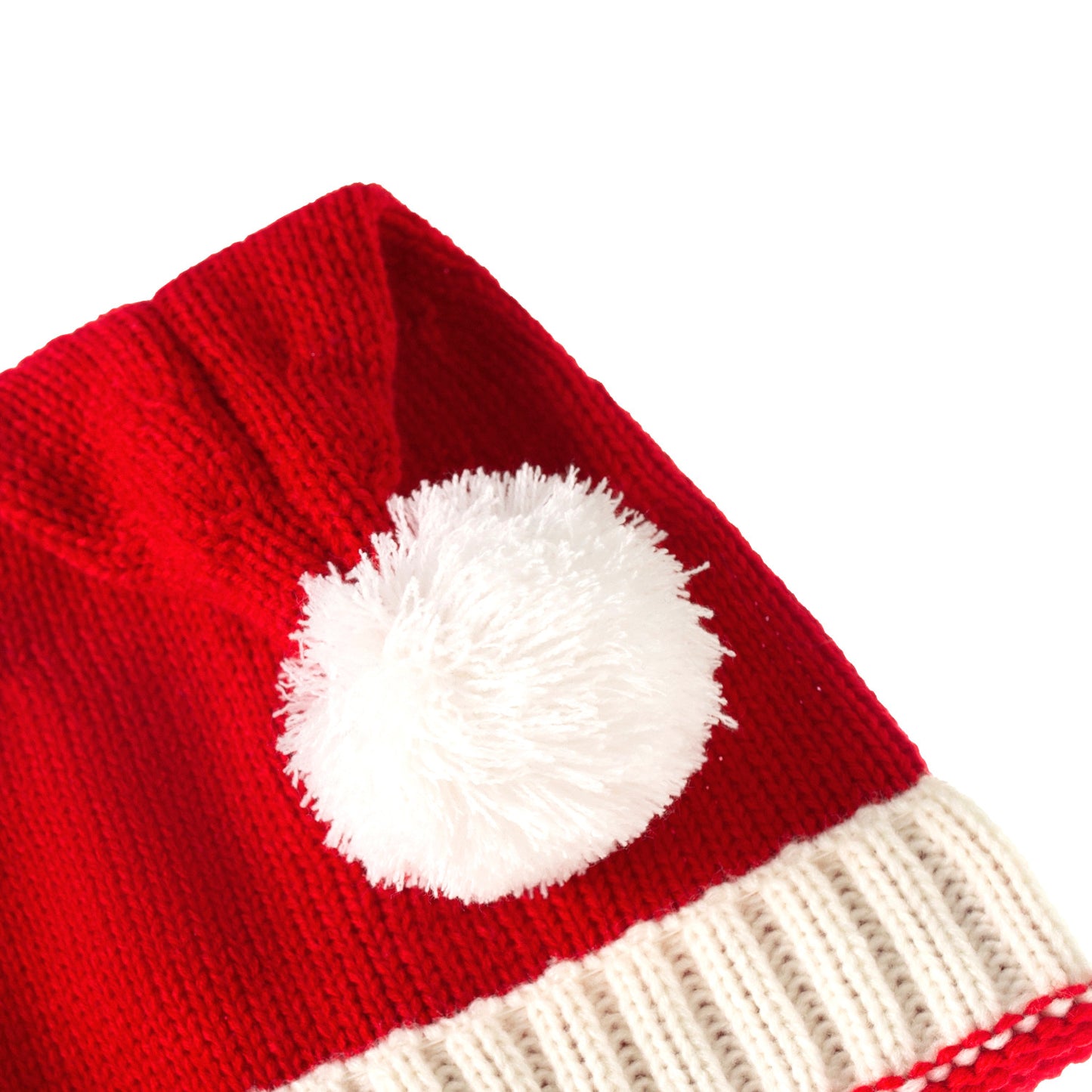 1pc Adorable Knitted Santa Hat with Pompom - Beanies for Women and Men - Soft, Warm, and Festive Christmas Gift and Party Decoration