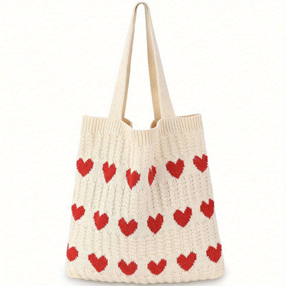 1Pc Crochet Tote Bag For Women, Crochet Mesh Beach Tote Bag Summer Vacation Aesthetic Boho Knit Bag For Women
