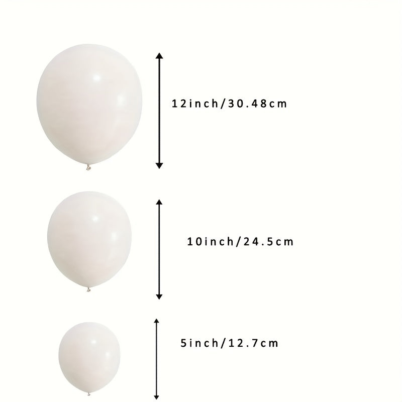50pcs, White Balloons, 12in/10in/5inch Room Decor Balloons, Birthday Party Decor, Chrismas Decor, Wedding Decor, Halloween Decor Latex Balloons
