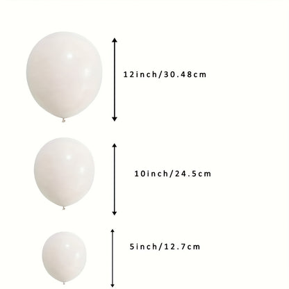 50pcs, White Balloons, 12in/10in/5inch Room Decor Balloons, Birthday Party Decor, Chrismas Decor, Wedding Decor, Halloween Decor Latex Balloons