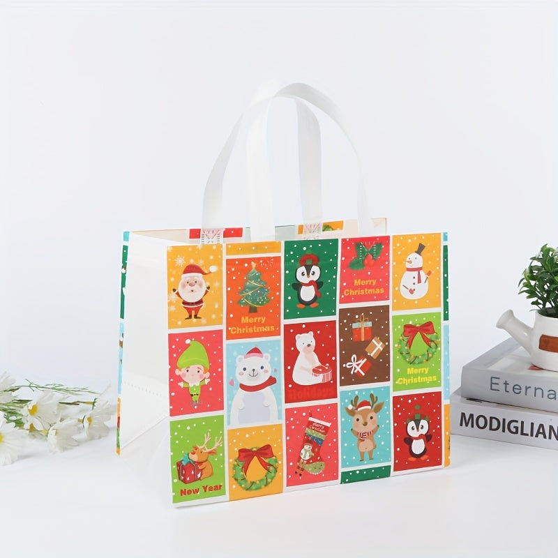 Luxurious Christmas Tote Bag - Spacious, Portable, Foldable, Woven Storage Handbag for Gifts, Shopping, and Travel - Large Capacity, Reusable, and Stylish