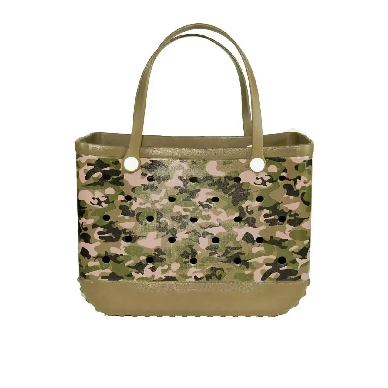Large Boggs Beach Bag Baseball Summer Rugby EVA Beach Basket Womens Picnic Handbag Hole Waterproof Handbag Shoulder Bag 240529