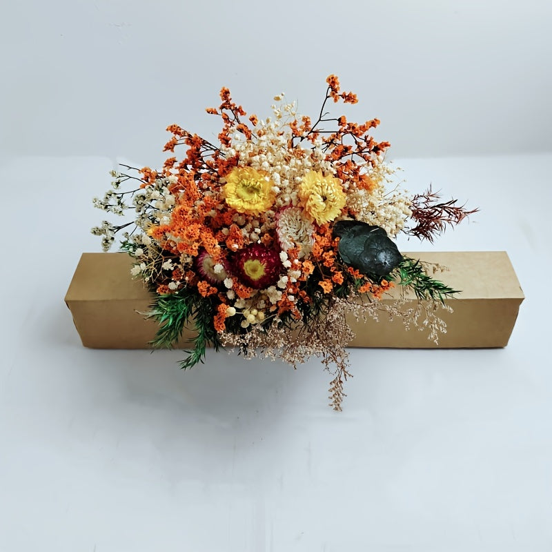 48pcs Boho Chic Artificial Pampas Grass Bouquet - Includes Starry Sky, Daisy & Rabbit Tail Flowers for Home Decor, Weddings, Parties, and Seasonal Celebrations