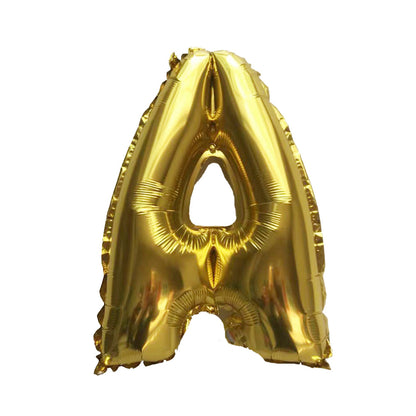 1pc Golden Letters Aluminum Film Number Balloons (16 "), Birthday Party Decoration