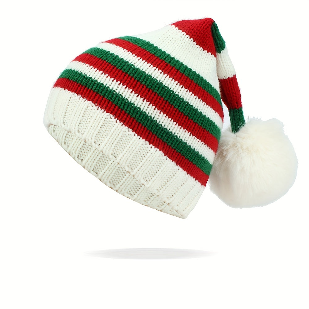 Christmas Hat For Men And Women, Knitted Woolen Hat, Classic Christmas Hat, Christmas Party Supplies, Halloween Costume, New Year's Gift