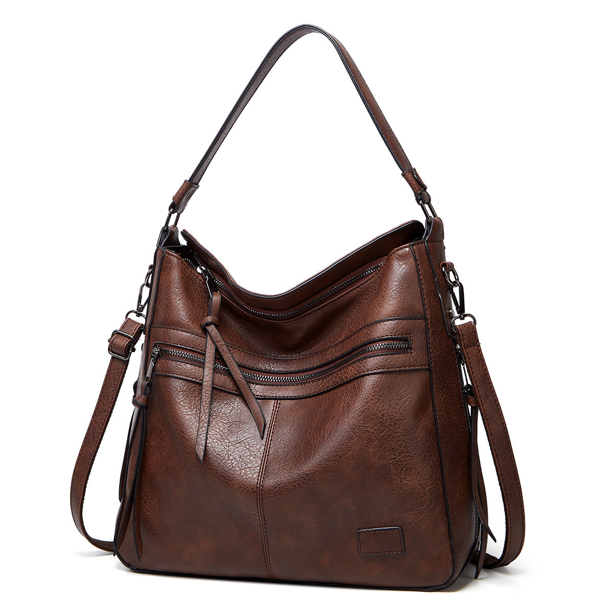 2025 popular new women's bags,  retro fashion tote big bags, casual soft leather bags, one-shoulder messenger handbags.