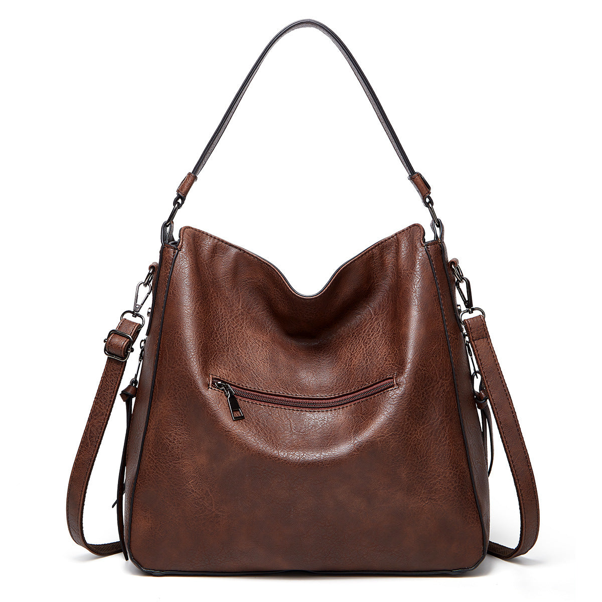 2025 popular new women's bags,  retro fashion tote big bags, casual soft leather bags, one-shoulder messenger handbags.