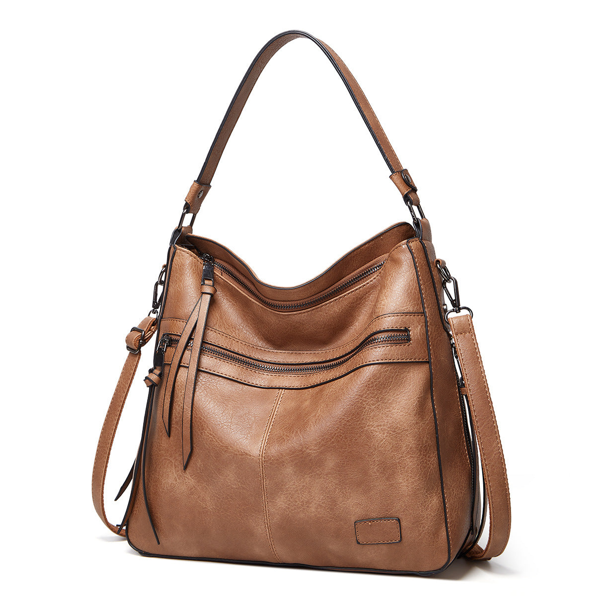 2025 popular new women's bags,  retro fashion tote big bags, casual soft leather bags, one-shoulder messenger handbags.