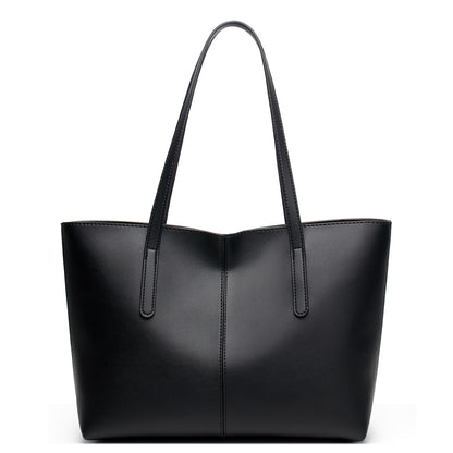 2025 popular Fashion Women's Bag  New Bag Simple Large Capacity Tote Bag Portable Shoulder Tote Bag Splicing Women's Bag
