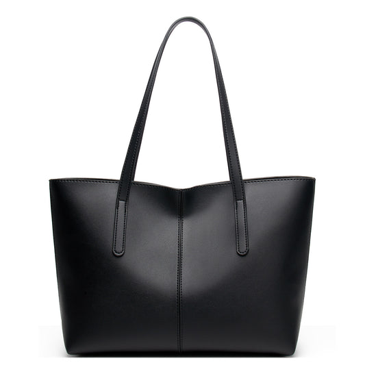 2025 popular new fashion women's bag PU splicing bag simple tote bag leisure bag handbag Popular trade women's bag
