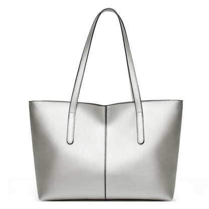 2025 popular Fashion Women's Bag  New Bag Simple Large Capacity Tote Bag Portable Shoulder Tote Bag Splicing Women's Bag