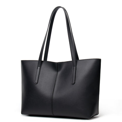 2025 popular Fashion Women's Bag  New Bag Simple Large Capacity Tote Bag Portable Shoulder Tote Bag Splicing Women's Bag