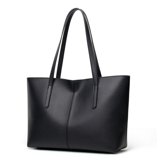 2025 popular Fashion Women's Bag  New Bag Simple Large Capacity Tote Bag Portable Shoulder Tote Bag Splicing Women's Bag