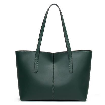 2025 popular Fashion Women's Bag  New Bag Simple Large Capacity Tote Bag Portable Shoulder Tote Bag Splicing Women's Bag