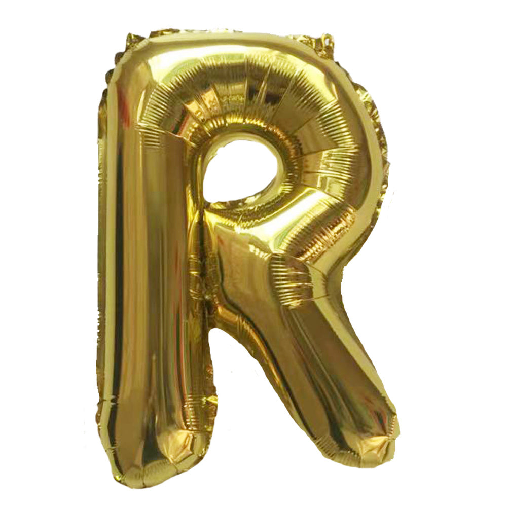 1pc Golden Letters Aluminum Film Number Balloons (16 "), Birthday Party Decoration