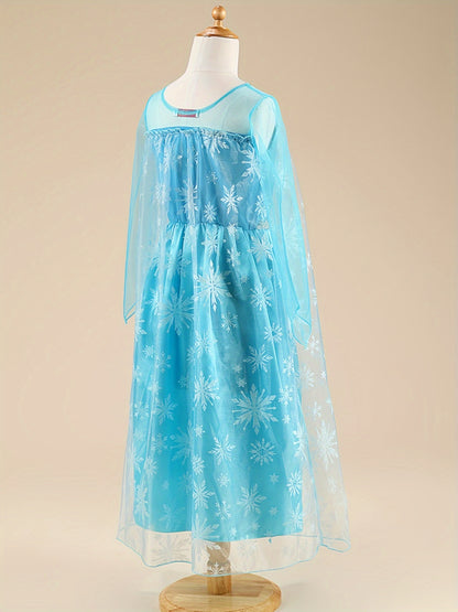 Glittering Princess Mesh Dress - Sparkling Sequin Long Sleeves - Perfect for Party Performances and Special Occasions - A Dream Gift for Sweet Girls