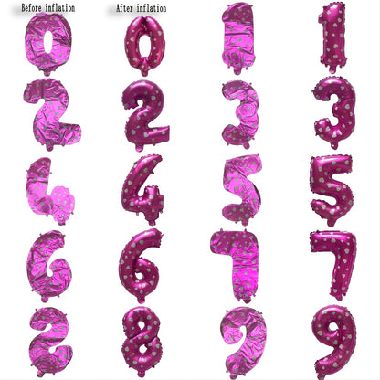 1pc Golden Letters Aluminum Film Number Balloons (16 "), Birthday Party Decoration