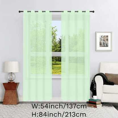 1pc Solid Lightweight Voile Sheer Curtain Panel - Soft, Light-Filtering, Grommet Top, Easy Hang - Perfect for Living Room, Dining Room Home Decor, Filtering Natural Light, Enhancing Interior Ambiance