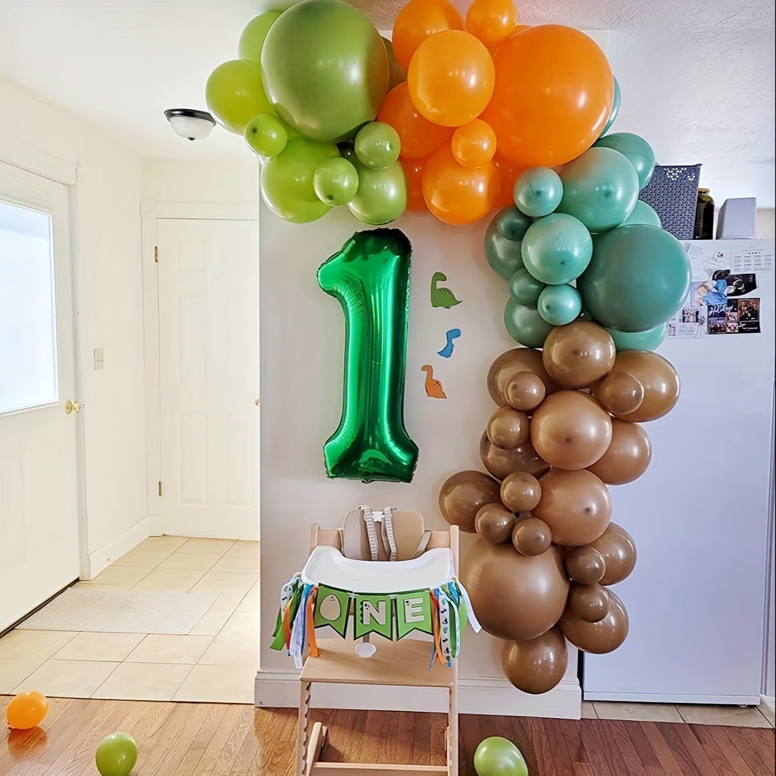 1pc, 32-inch Foil Green Number 0-9 Balloon for Birthday, Anniversary, Graduation, Home Room Decor, Atmosphere Background Layout, Party Decor Supplies
