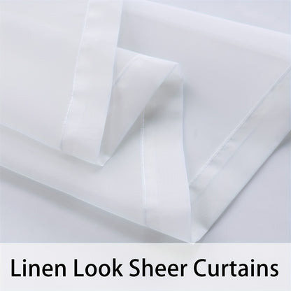 1pc Solid Lightweight Voile Sheer Curtain Panel - Soft, Light-Filtering, Grommet Top, Easy Hang - Perfect for Living Room, Dining Room Home Decor, Filtering Natural Light, Enhancing Interior Ambiance