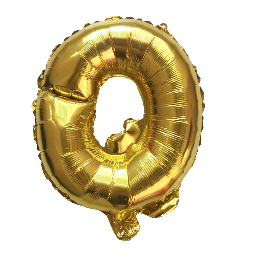 1pc Golden Letters Aluminum Film Number Balloons (16 "), Birthday Party Decoration