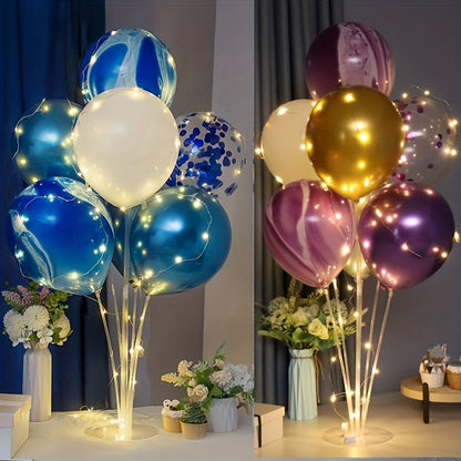 Set/7pcs, 27.56inch Balloons With 7 Head Table Floating Party Decoration Essential Table Floating, Table Balloons, Balloons Decoration, Room Decor, Birthday Party Supplies, Theme Party Decoration, Mother's Day Supplies, Party Supplies, Party Decor