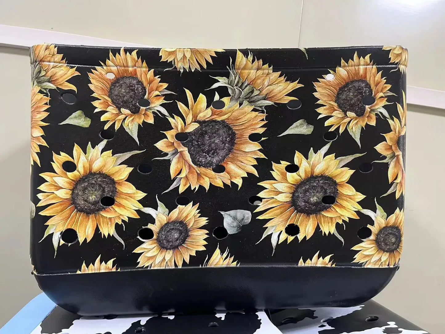 Large Boggs Beach Bag Baseball Summer Rugby EVA Beach Basket Womens Picnic Handbag Hole Waterproof Handbag Shoulder Bag 240529