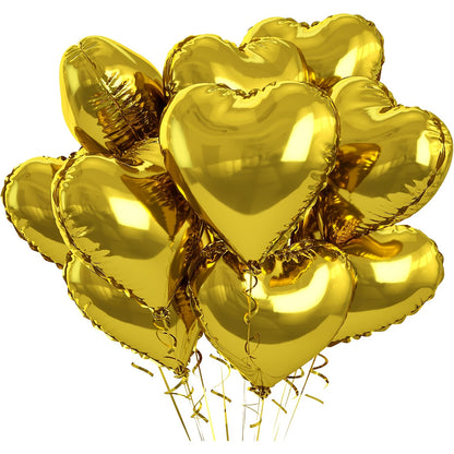 10pcs, 18 Inch Peach Heart Aluminum Film Balloons, Valentine's Day Birthday Chicken Heart Inflatable Prop, Memorial Day Heart Decoration, Love Shape Balloon, Festival Dress Up Supplies, Aluminum Film Balloon, Photo Prop, Party Scene Decor Arrangement
