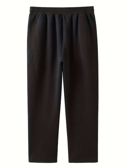 Plus Size Men's Comfortable Sports Casual Pants - Oversized Fashionable Design, Stretchy Fabric, Multiple Pockets, Perfect for Fall and Winter Seasons - Men's Clothing for Everyday Wear