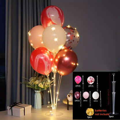 Set/7pcs, 27.56inch Balloons With 7 Head Table Floating Party Decoration Essential Table Floating, Table Balloons, Balloons Decoration, Room Decor, Birthday Party Supplies, Theme Party Decoration, Mother's Day Supplies, Party Supplies, Party Decor