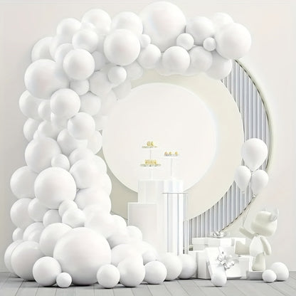 50pcs, White Balloons, 12in/10in/5inch Room Decor Balloons, Birthday Party Decor, Chrismas Decor, Wedding Decor, Halloween Decor Latex Balloons