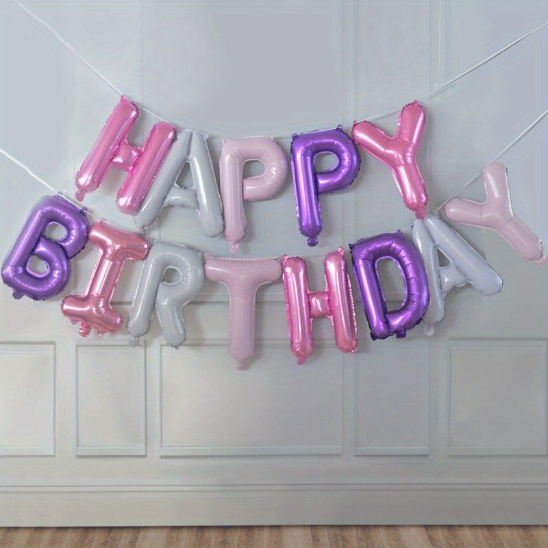 13pcs Golden Foil Letter Balloons Set - Luxurious Happy Birthday Decoration, Photo-Ready Party Supplies, Aesthetic Room Decor, and Festive Party Decorations - Perfect for Celebrations and Special Occasions