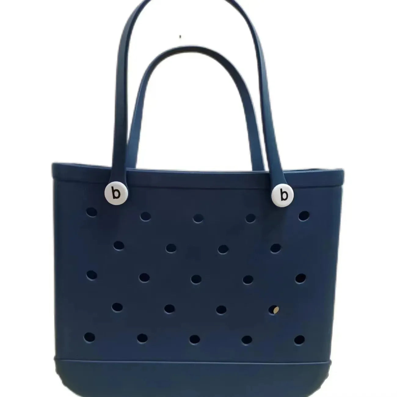 Large Boggs Beach Bag Baseball Summer Rugby EVA Beach Basket Womens Picnic Handbag Hole Waterproof Handbag Shoulder Bag 240529