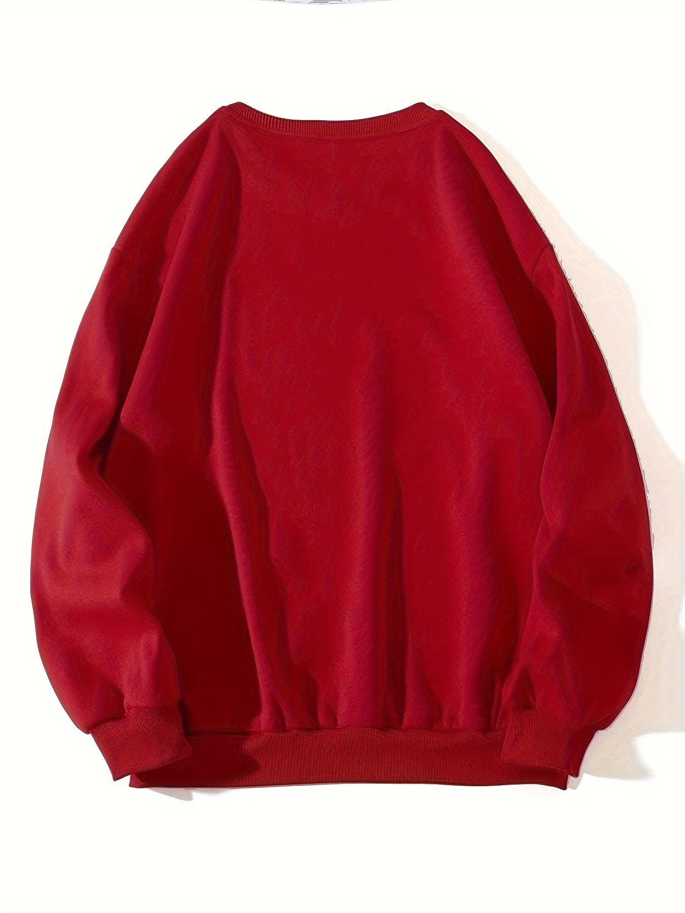 Cozy Christmas Tree & Letter Print Crew Neck Loose Sweatshirt - Soft Micro Elasticity Polyester Fabric, Vacation-Ready, All-Season Wear - Womens Casual Long Sleeve Crew Neck Sweatshirt for Holiday Fun