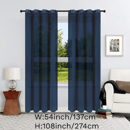 1pc Solid Lightweight Voile Sheer Curtain Panel - Soft, Light-Filtering, Grommet Top, Easy Hang - Perfect for Living Room, Dining Room Home Decor, Filtering Natural Light, Enhancing Interior Ambiance