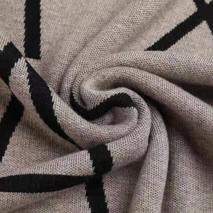 Men's Sweaters high-end brand designer winter wool Pullover fashion black sweater men's geometric printing knitted casual men's wear 231021
