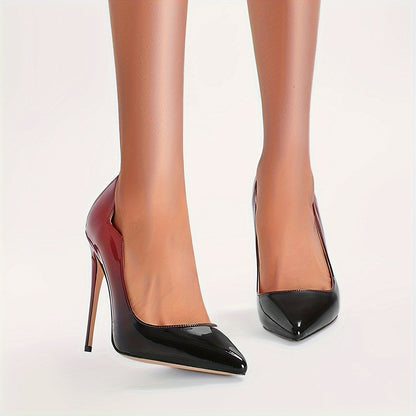 Gradient Charm - Super High Heels with Pointed Toe Slip-Ons - Seamless Comfort for Fashion-Forward Evening, Party & Formal Affairs