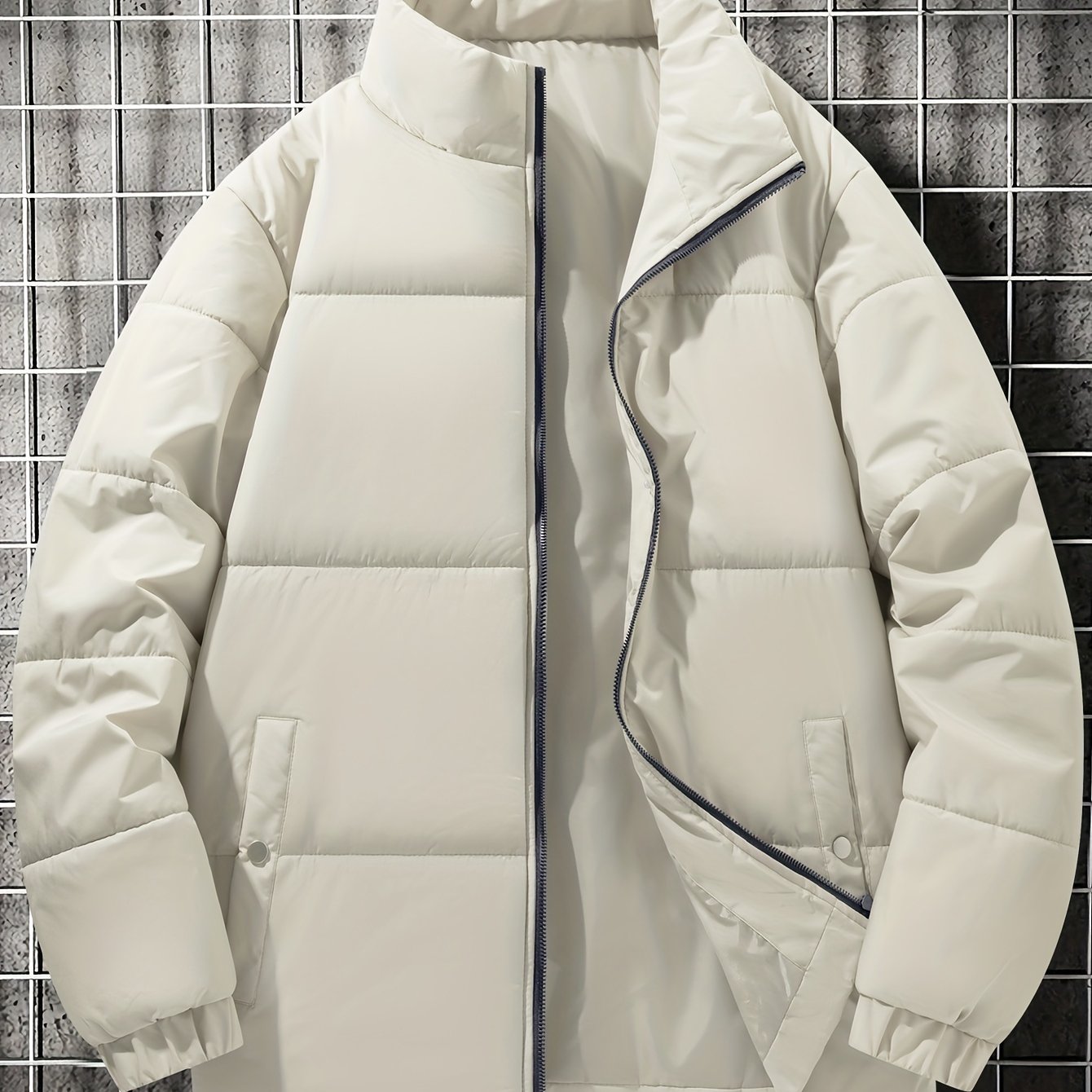 Ultra-Warm Mens Padded Jacket - Casual, Relaxed Fit with Stylish Lapel Design, Puffer Style for Maximum Warmth, Perfect for Fall and Winter Seasons - Long-Sleeved Coat