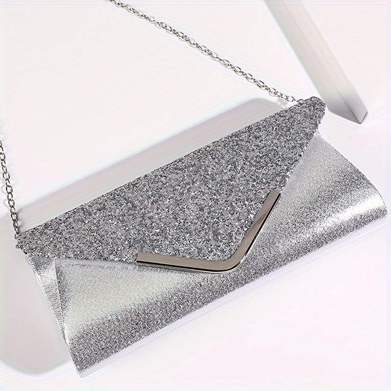 Glittering Evening Clutch Set - Sparkling Purse, Stylish Handbag, Dazzling Earrings, Delicate Necklace, Chic Bracelet - Perfect for Women, Carnaval, Wedding, Music Festival, Classic Style