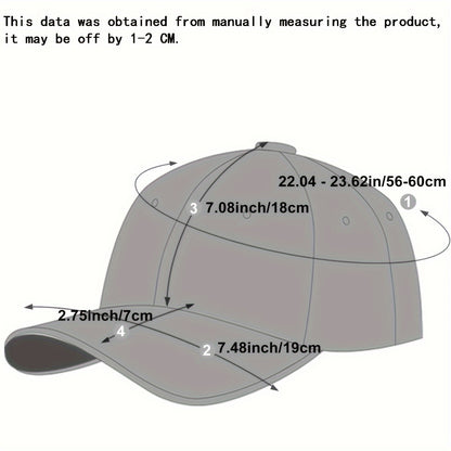 1pc Unisex Cartoon Skull Embroidered Adjustable Breathable Baseball Cap - Ultra Lightweight, Slight Stretch, Polyester Fiber Filled, Casual Style for Outdoor Sports and Daily Wear