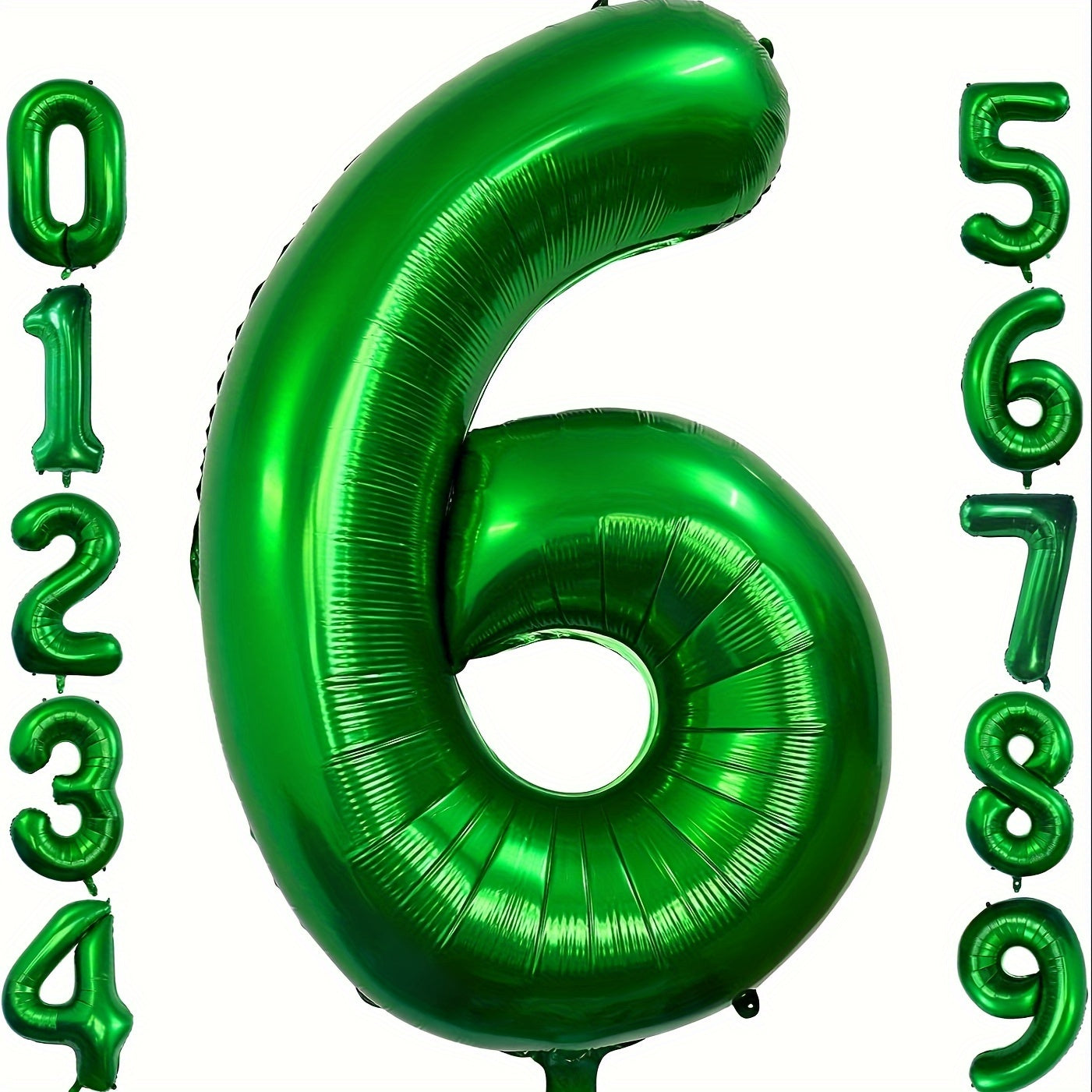 1pc, 32-inch Foil Green Number 0-9 Balloon for Birthday, Anniversary, Graduation, Home Room Decor, Atmosphere Background Layout, Party Decor Supplies