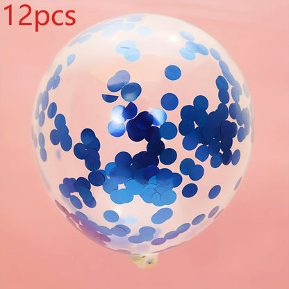 12pcs/30pcs Golden Confetti 12-Inch Latex Balloons for Perfect Party Decorations - Graduation, Weddings, Birthdays
