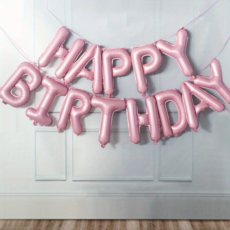 13pcs Golden Foil Letter Balloons Set - Luxurious Happy Birthday Decoration, Photo-Ready Party Supplies, Aesthetic Room Decor, and Festive Party Decorations - Perfect for Celebrations and Special Occasions